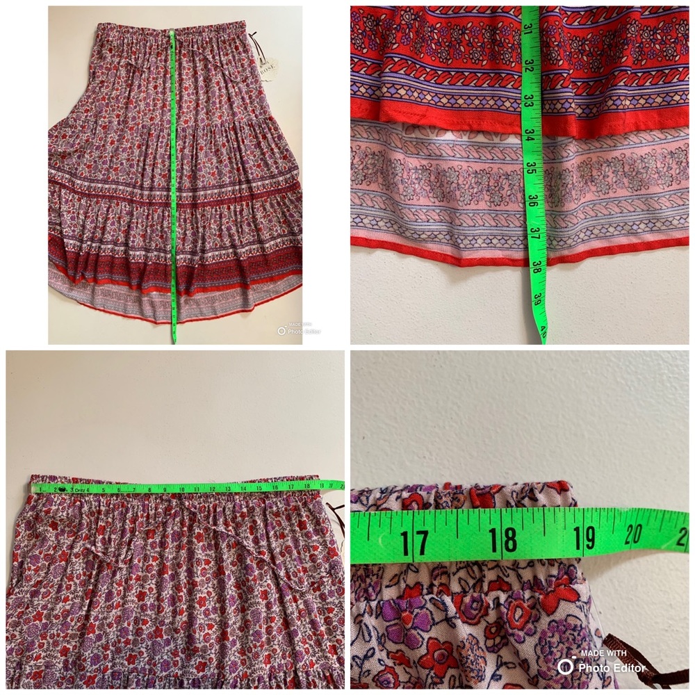 Knox Rose 2-Piece Matching Blouse + Skirt Set | Boho Prairie | Rebel Red | XXL - Picture 14 of 14